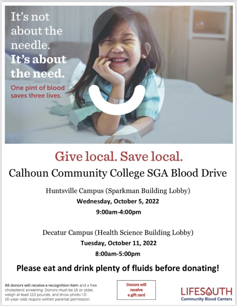 Blood drive tomorrow!